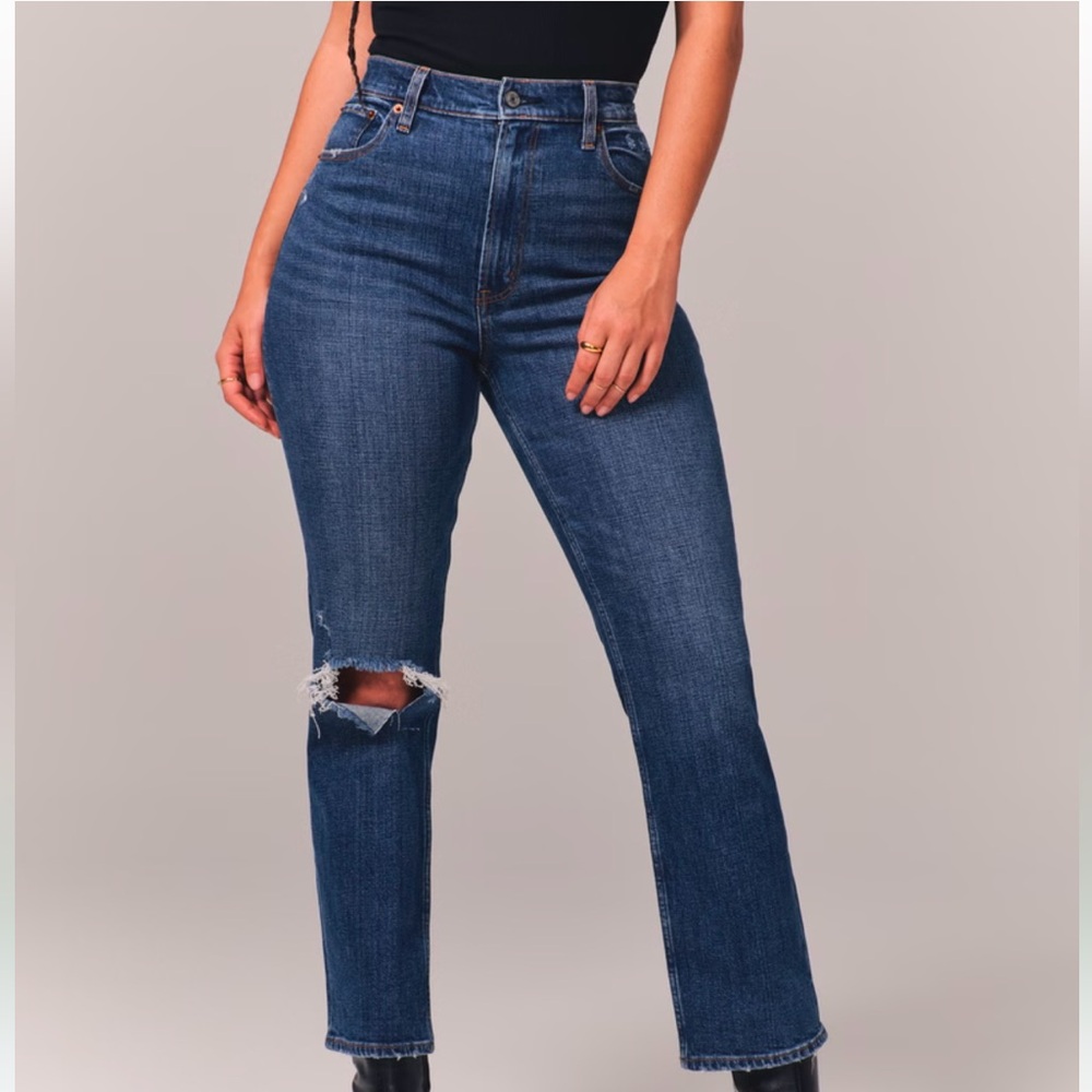 Abercrombie The 90s Ultra High Rise Straight Jeans Curve Love